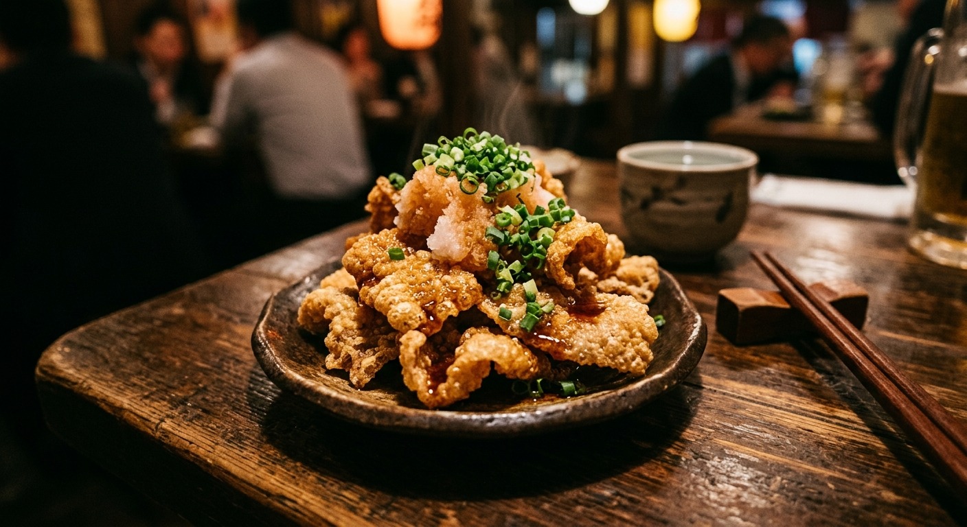 カリカリ鶏皮ポン酢