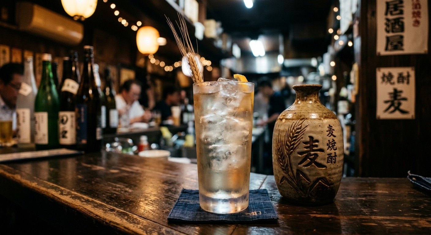 麦焼酎水割り